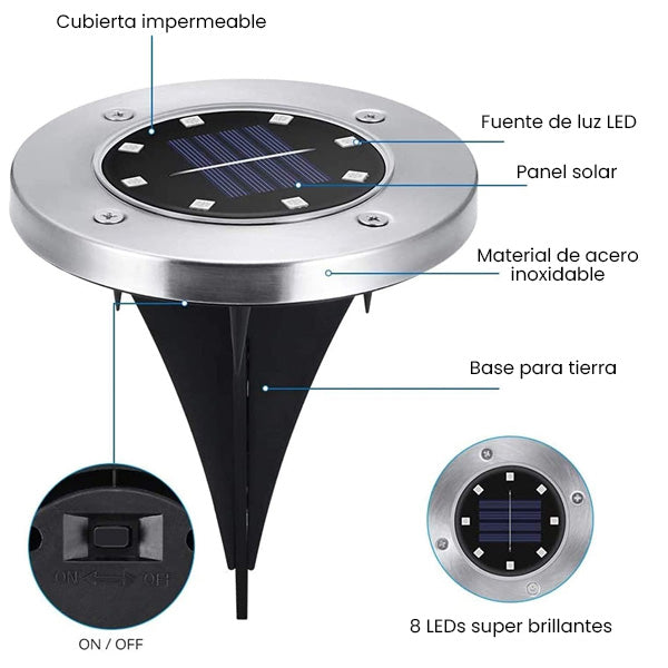 SOLARLUX PRO™️– SET X4 LUCES SOLARES LED - ENVÍO GRATIS