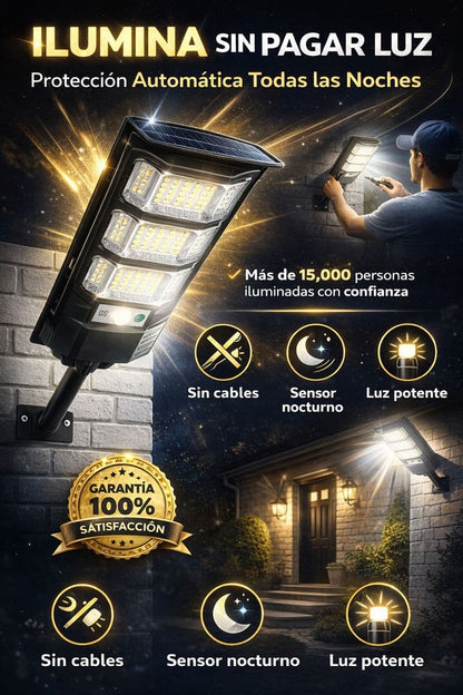 Lámpara LED solar 200w - ENVÍO GRATIS