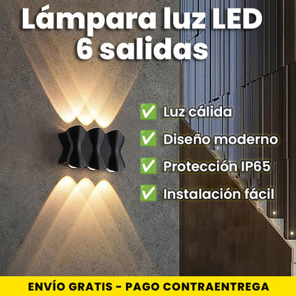 Lámpara luz LED 6 salidas - ENVÍO GRATIS