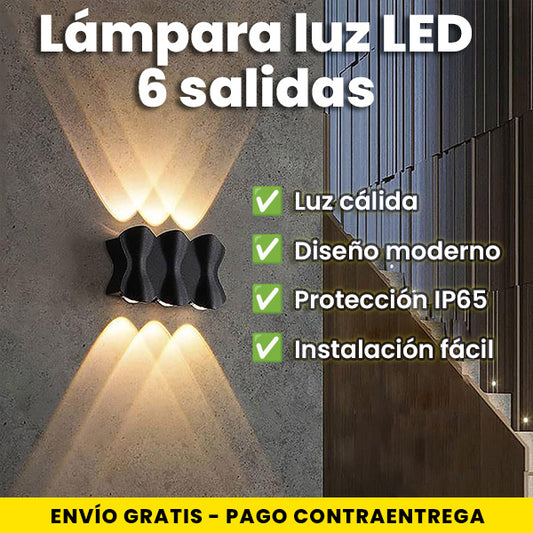 Lámpara luz LED 6 salidas - ENVÍO GRATIS