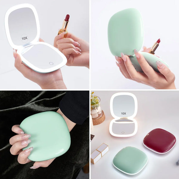 Mini espejo con luz LED - ENVÍO GRATIS