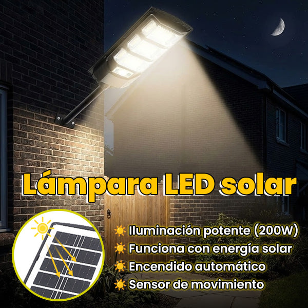 Lámpara LED solar 200w - ENVÍO GRATIS