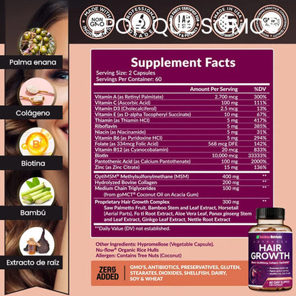 Rainbow Nutrients™ Hair Growth - ENVÍO GRATIS