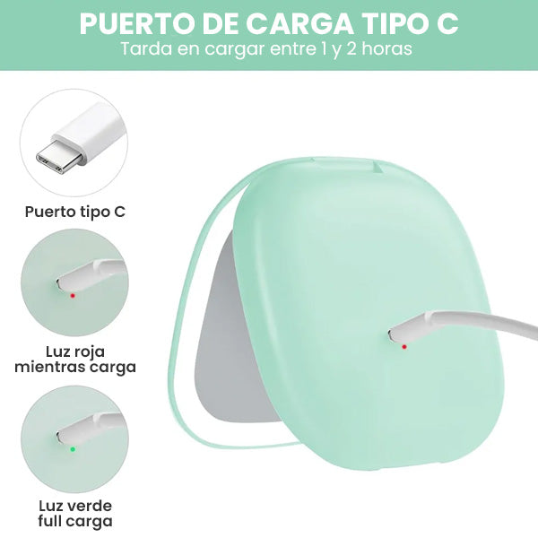 Mini espejo con luz LED - ENVÍO GRATIS