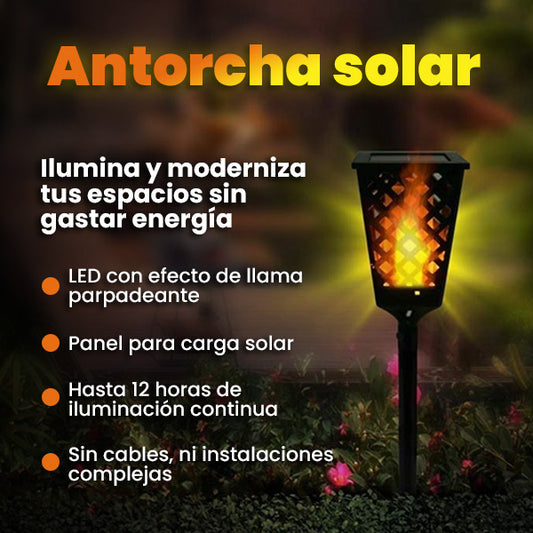 Antorcha Solar Decorativa | Ilumina tu Jardín sin Cables - ENVÍO GRATIS