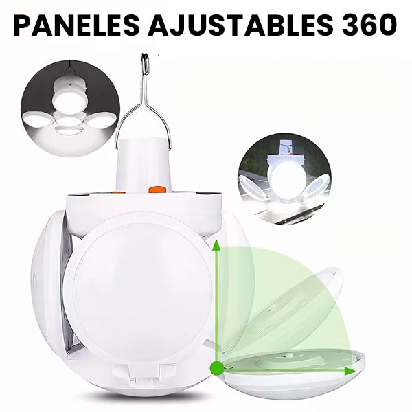 Foco expandible Recarga solar y USB - ENVÍO GRATIS