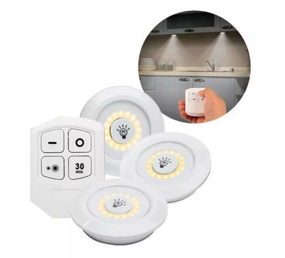 LUZ LED PRO ® SET X 3 INALAMBRICA CON CONTROL-ENVIO GRATIS